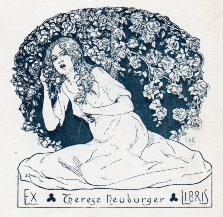 Emma Dessau-Goitein, Ex libris Theese Neuburger (1903?), Klischee