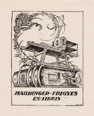 Haranghy: Ex libris Haudinger Frigyes