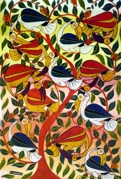 Forkastino Evariste Kambale (Tansania), "Tropical birds, with the national colours"