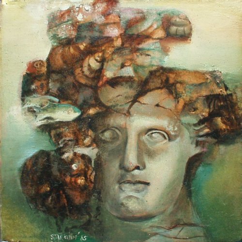 Olga Starkova (Tschechien), Atlantida 1985, l auf Holz