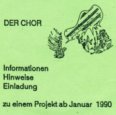 Der Chor, Deckblatt Einladung
