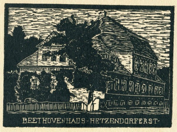 Beethovenhaus Hetzendorferstr (Holz- oder Linolschnitt)