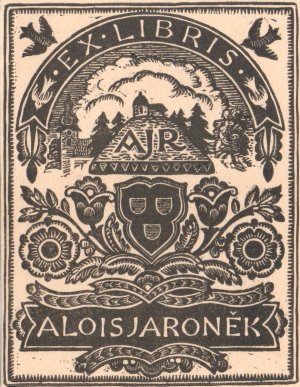 Bohumir Jaronek, dřevoryt, Holzschnitt, Ex libris