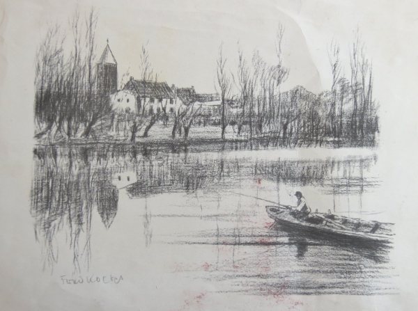Georg Cadora "Brahms in Dittersdorf" (Lithographie)