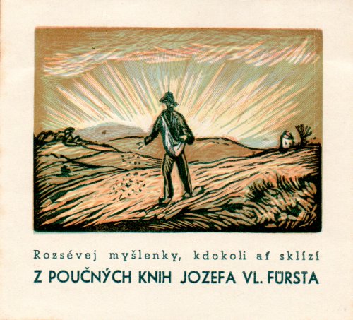 Josef Krejsa: Ex libris Jozef Fürst (Farbholzschnitt)